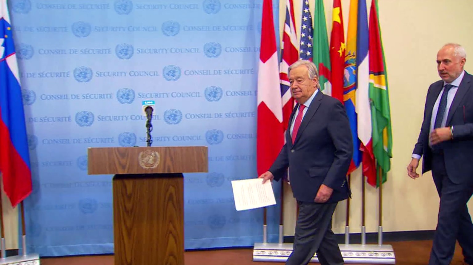 UN Secretary-General writes to Israeli Prime Minister on the situation in the Middle East