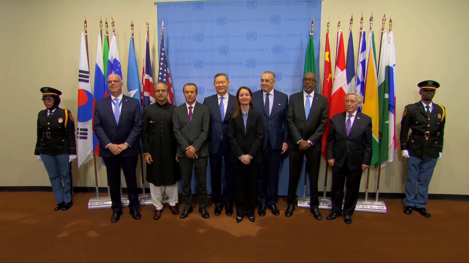 Flag-Raising Ceremony for the Newly Elected Non-Permanent Members of the United Nations Security Council